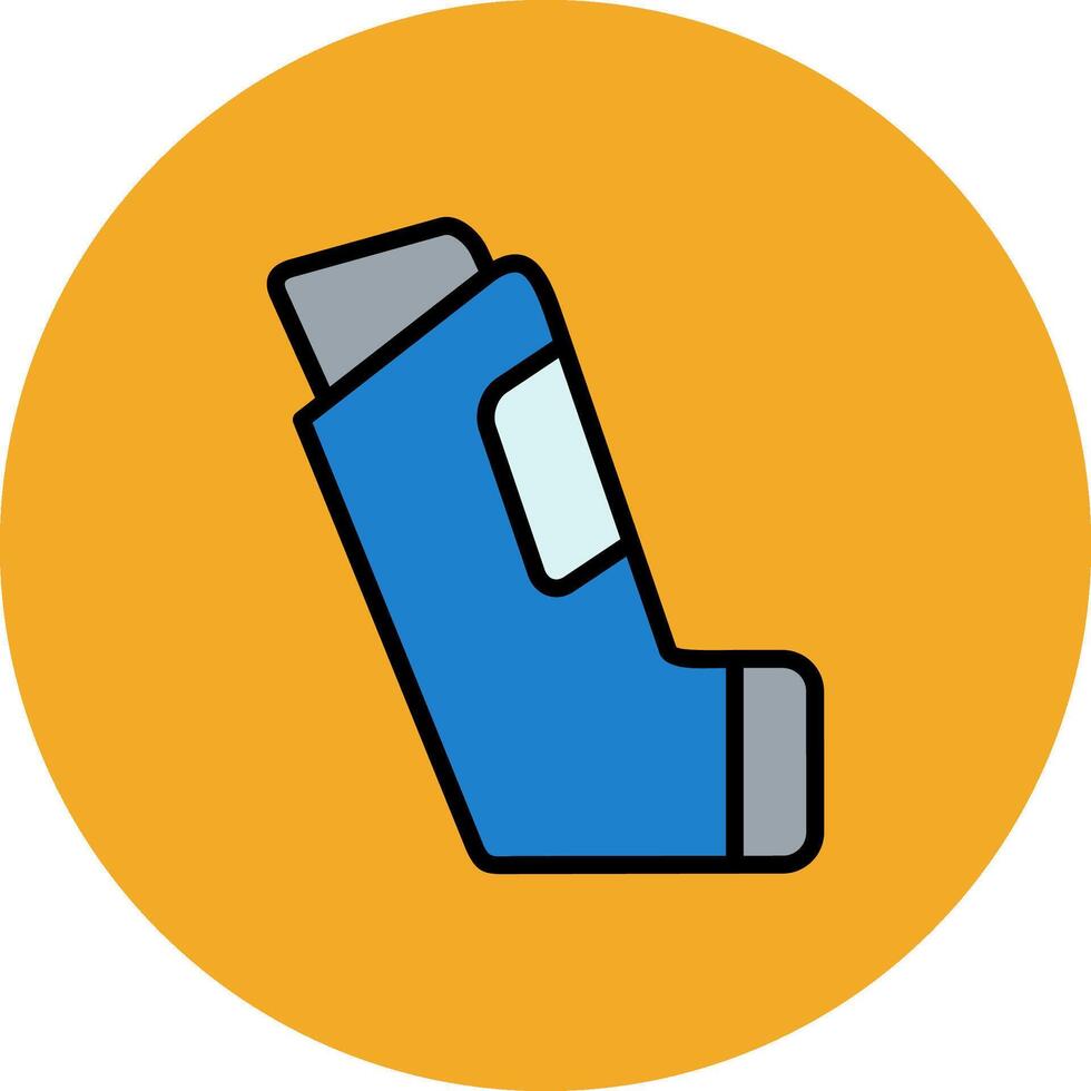 asthma Filled Multi Circle Icon vector
