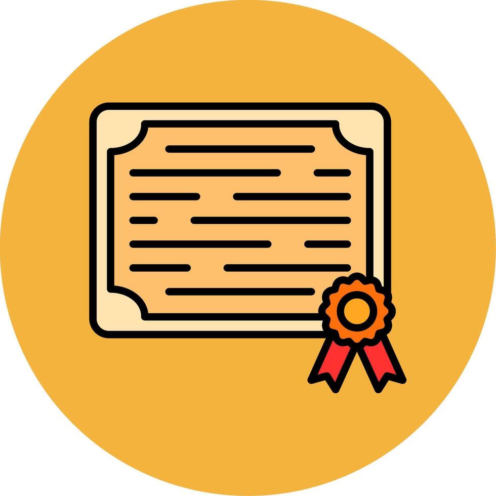 Certificate Circle Icon vector