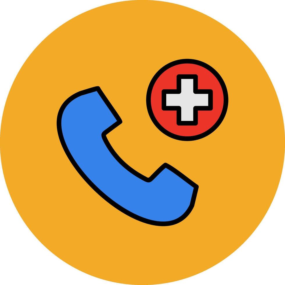 Emergency Call Filled Multi Circle Icon vector