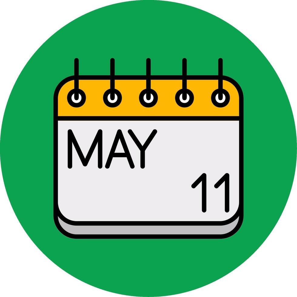 May Filled Multi Circle Icon vector