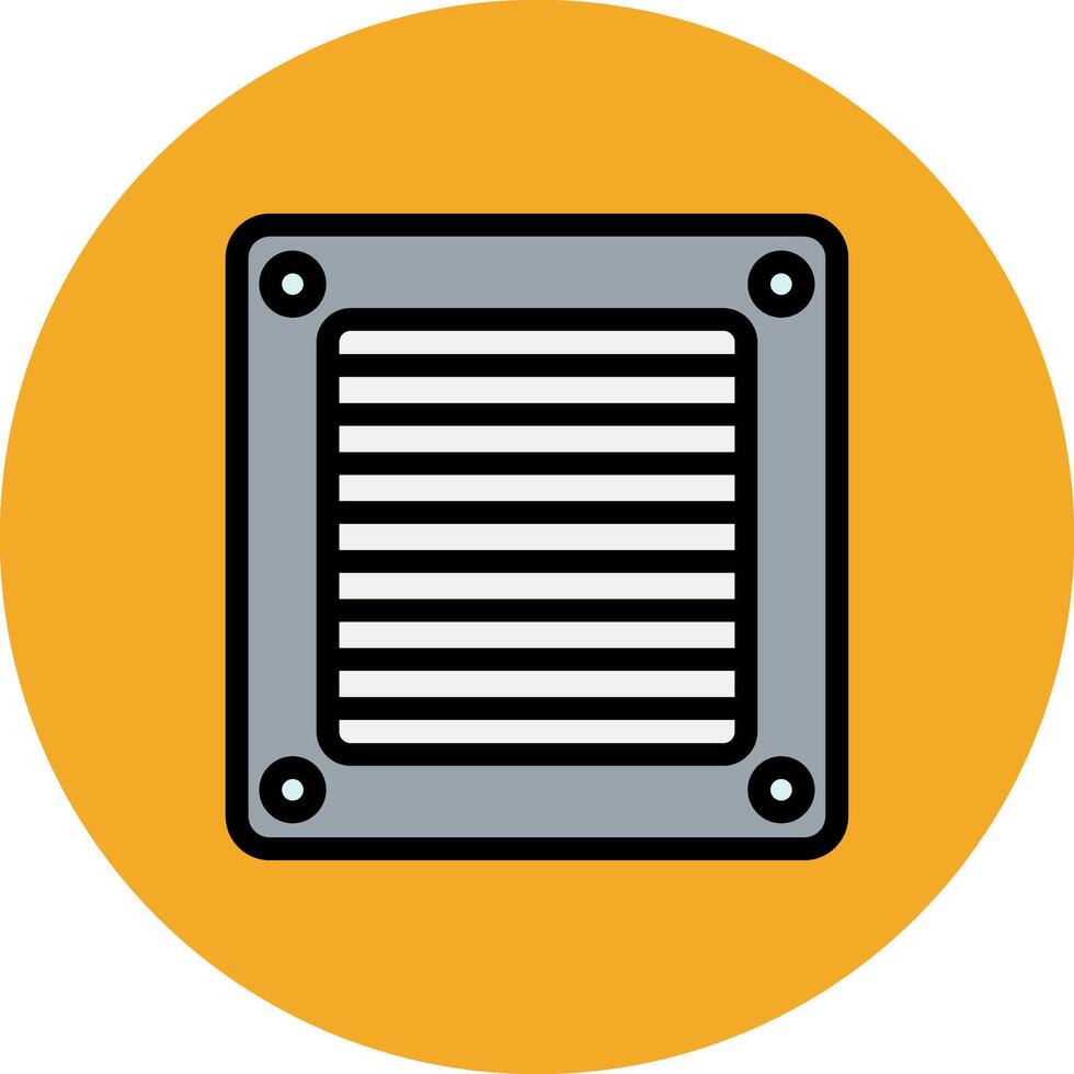 Ventilation Filled Multi Circle Icon vector