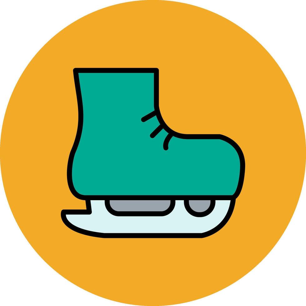 Skating Filled Multi Circle Icon vector