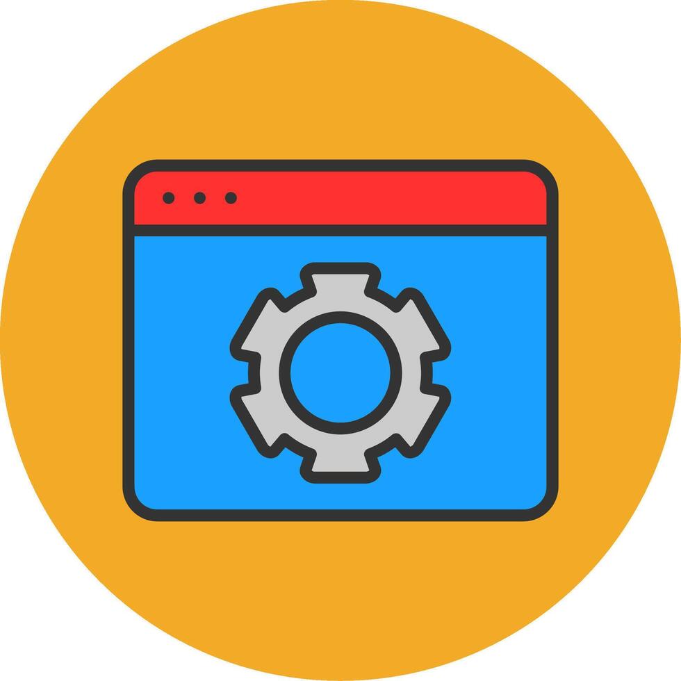 Web Optimization Filled Multi Circle Icon vector