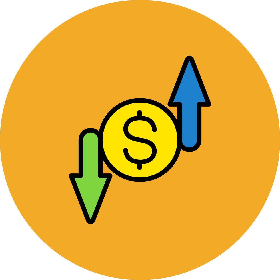 Wage Filled Multi Circle Icon vector