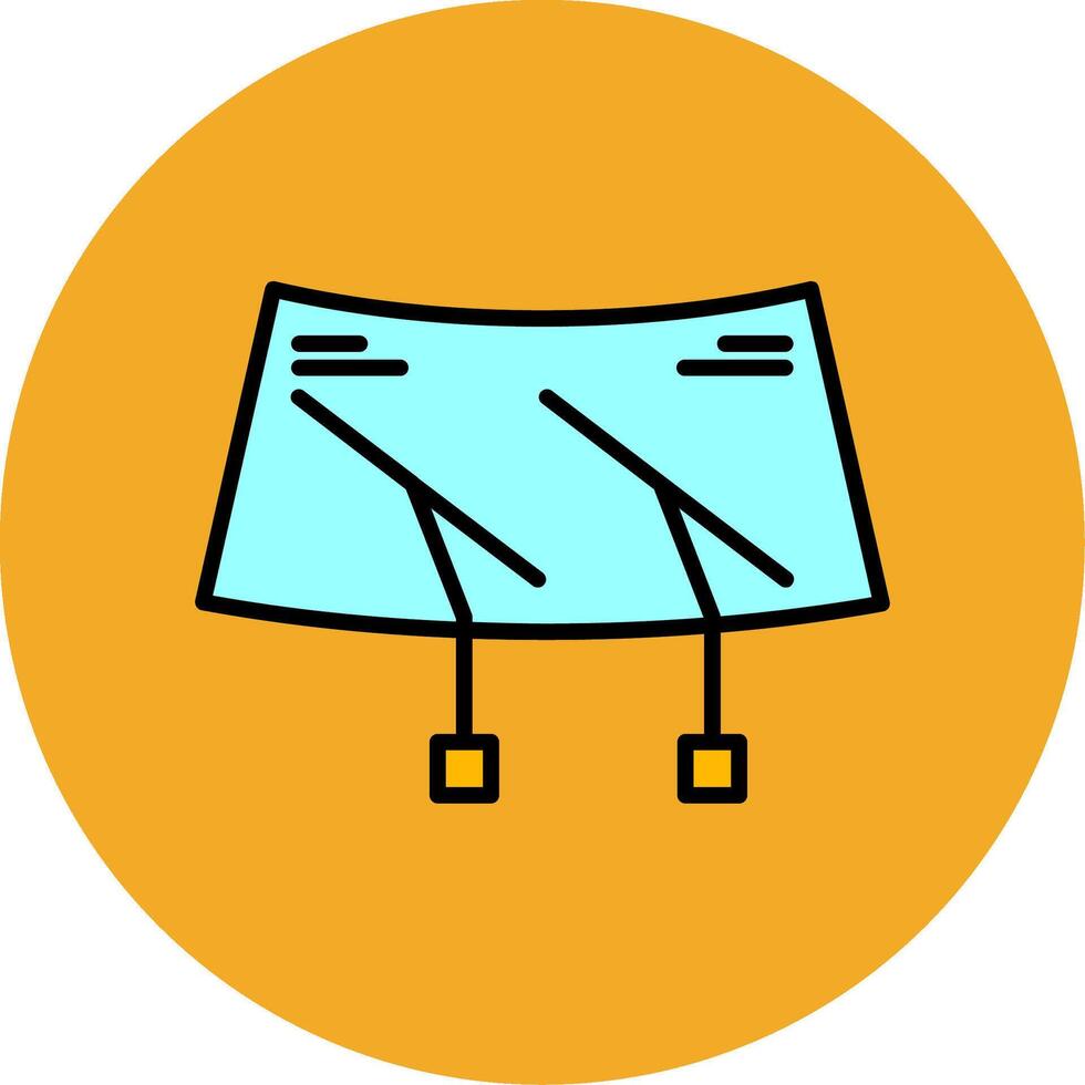 Windscreen Filled Multi Circle Icon vector
