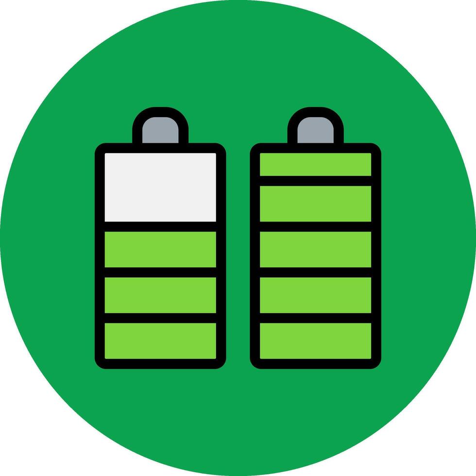 Battery Filled Multi Circle Icon vector