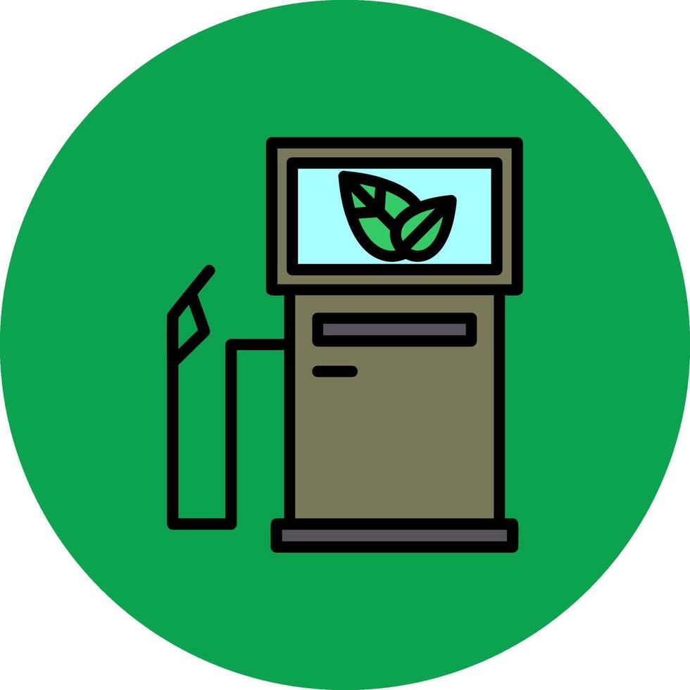 Biofuel Filled Multi Circle Icon vector