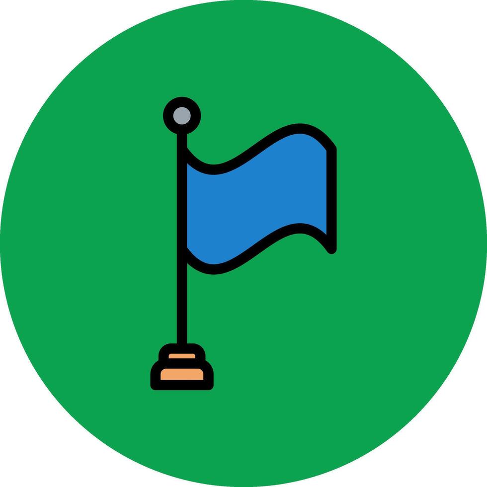 Flag Filled Multi Circle Icon vector
