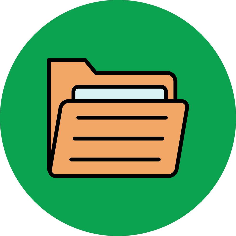 Folder Filled Multi Circle Icon vector