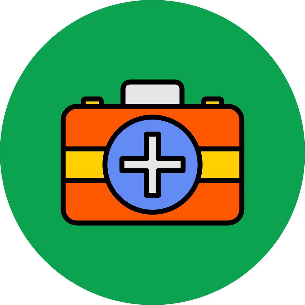 Medical kit Filled Multi Circle Icon vector
