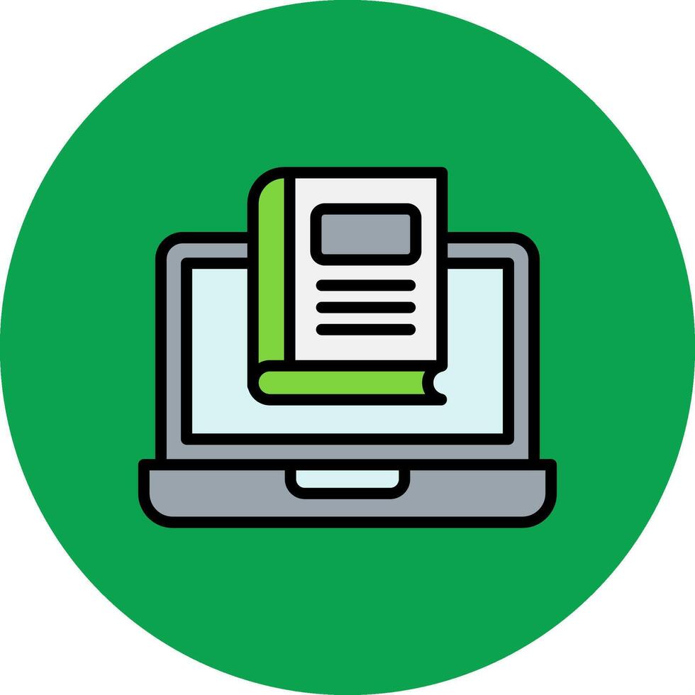 Online Education Filled Multi Circle Icon vector
