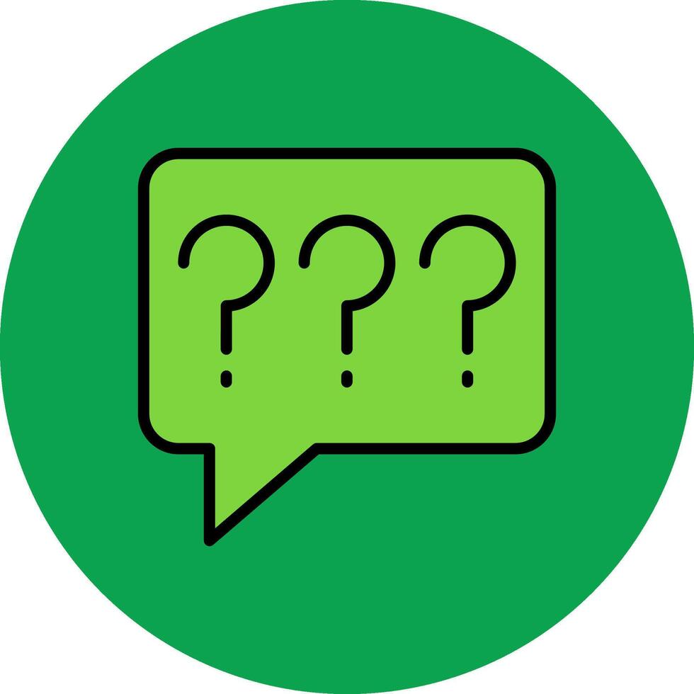 Question Filled Multi Circle Icon vector