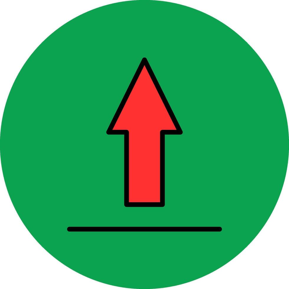 Up Sign Filled Multi Circle Icon vector
