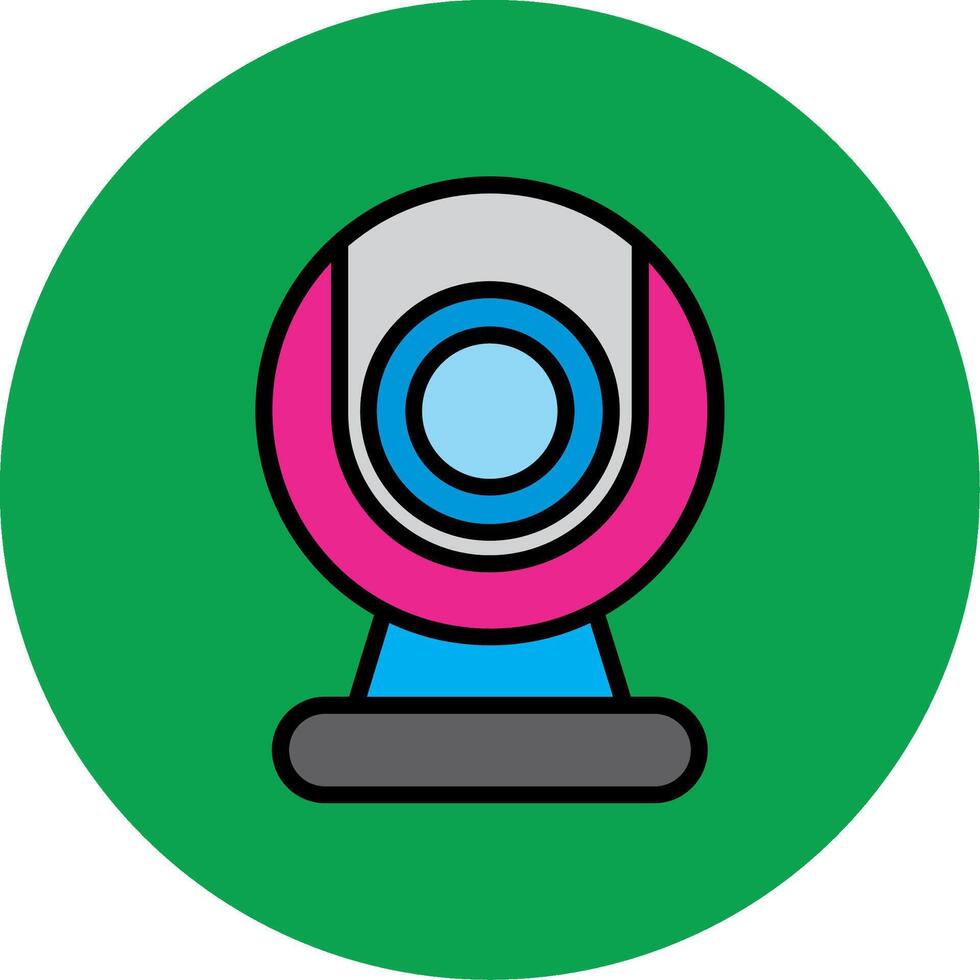 Webcam Filled Multi Circle Icon vector