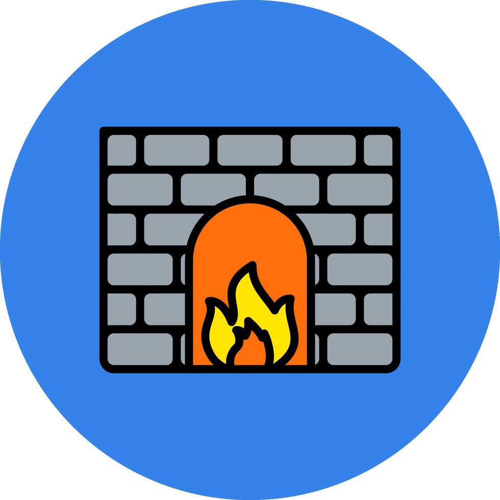 Firewall Filled Multi Circle Icon vector