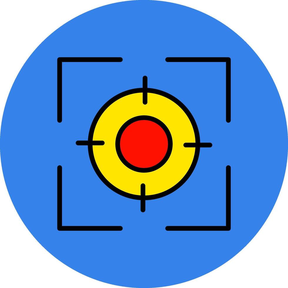 Focus Filled Multi Circle Icon vector
