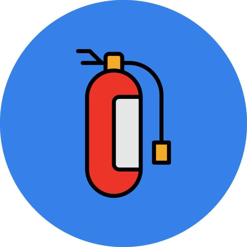 Fire Extinguisher Filled Multi Circle Icon vector