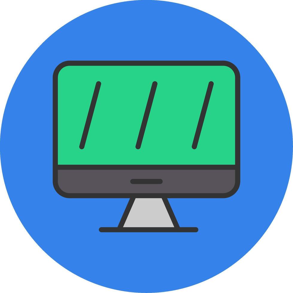 Monitor Filled Multi Circle Icon vector