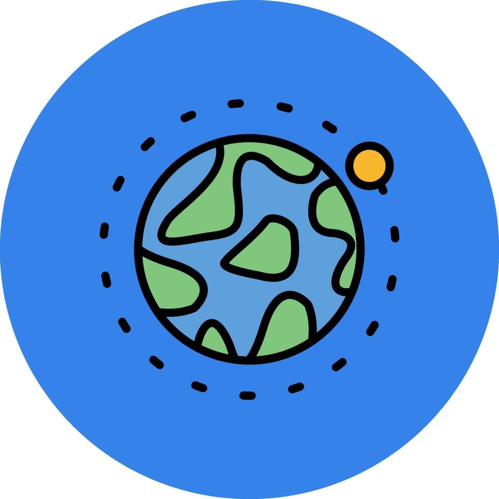 Planet Filled Multi Circle Icon vector