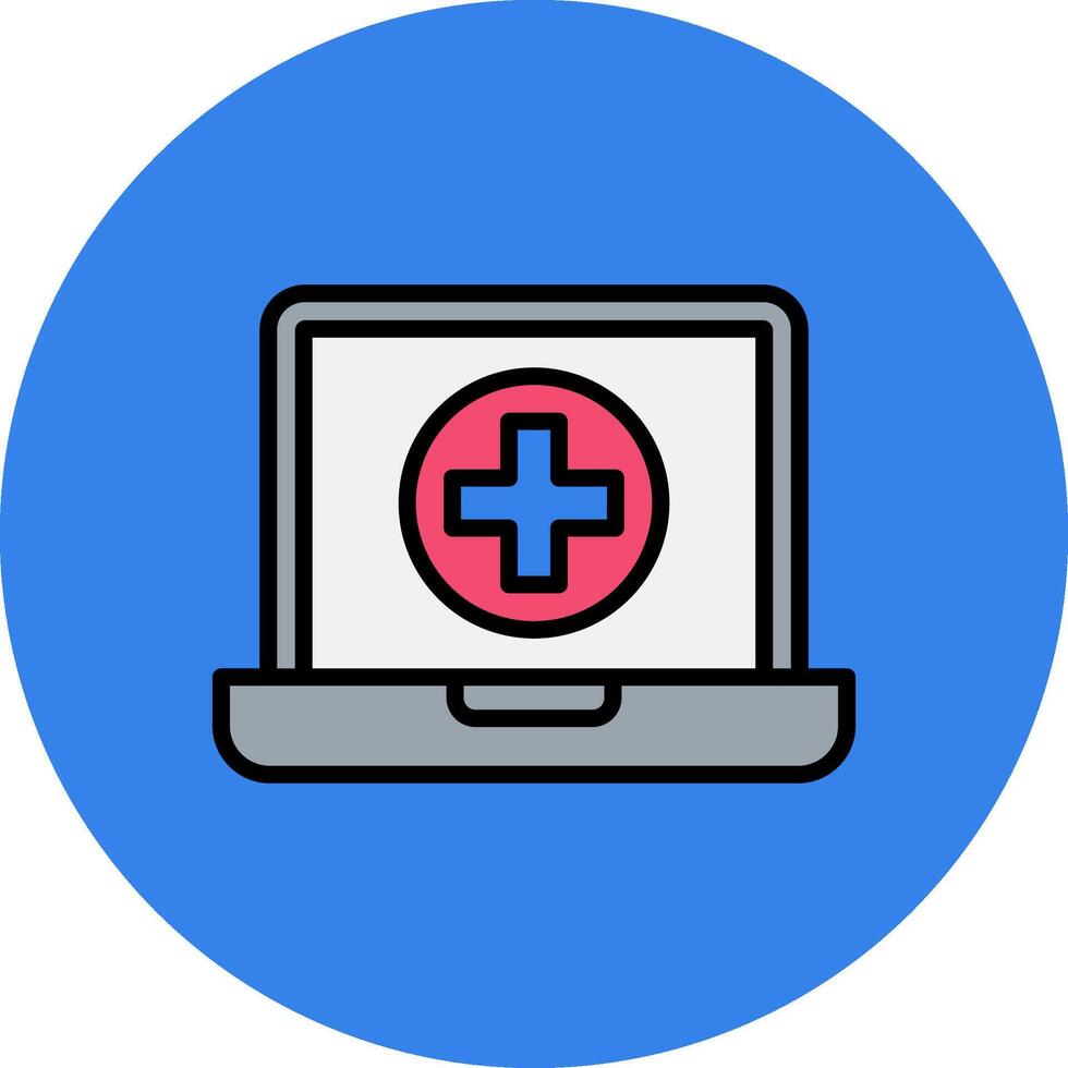 Online Medical Filled Multi Circle Icon vector