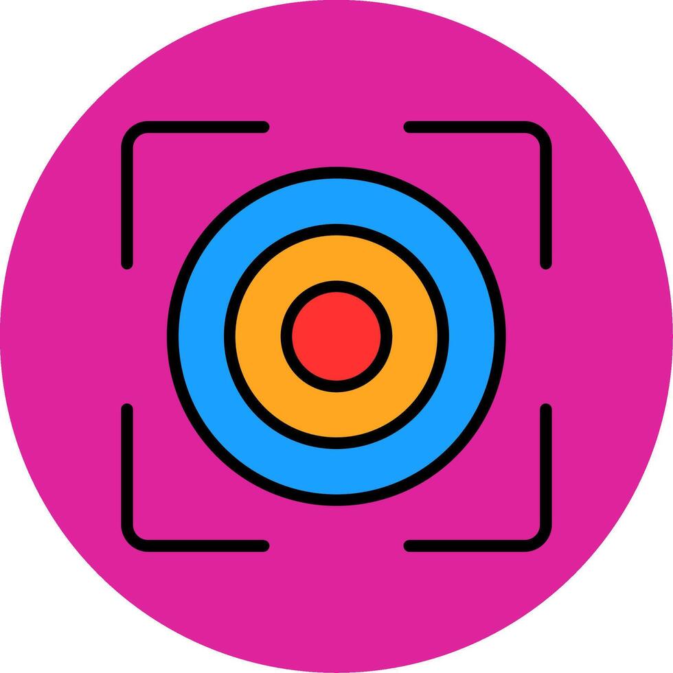 Target Filled Multi Circle Icon vector