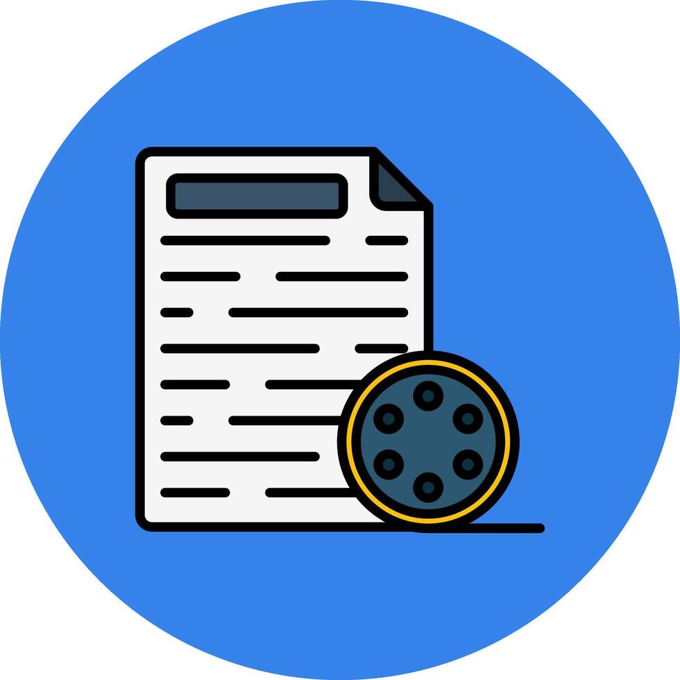 Transcript Filled Multi Circle Icon vector
