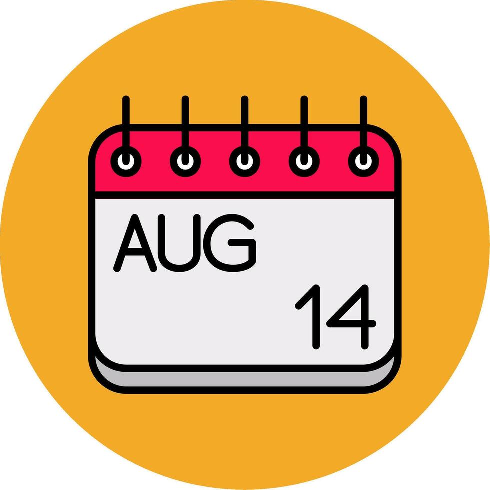 August Filled Multi Circle Icon vector