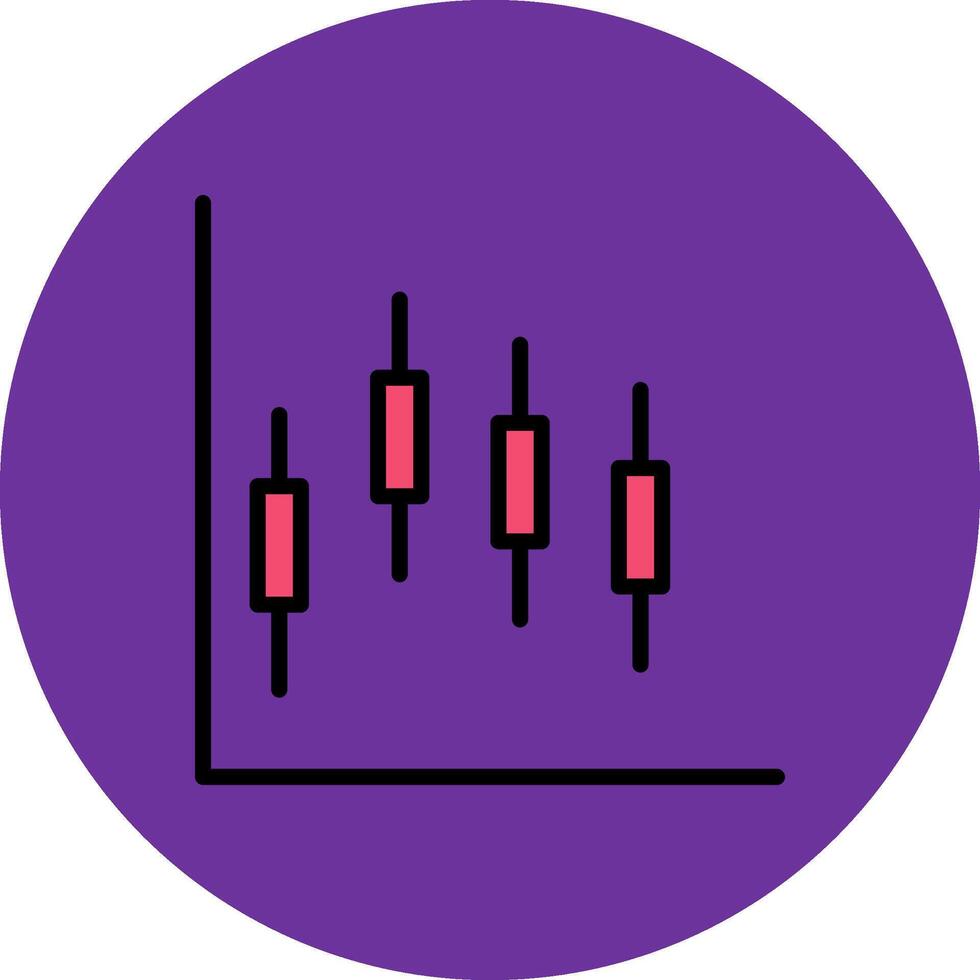 Plot Filled Multi Circle Icon vector