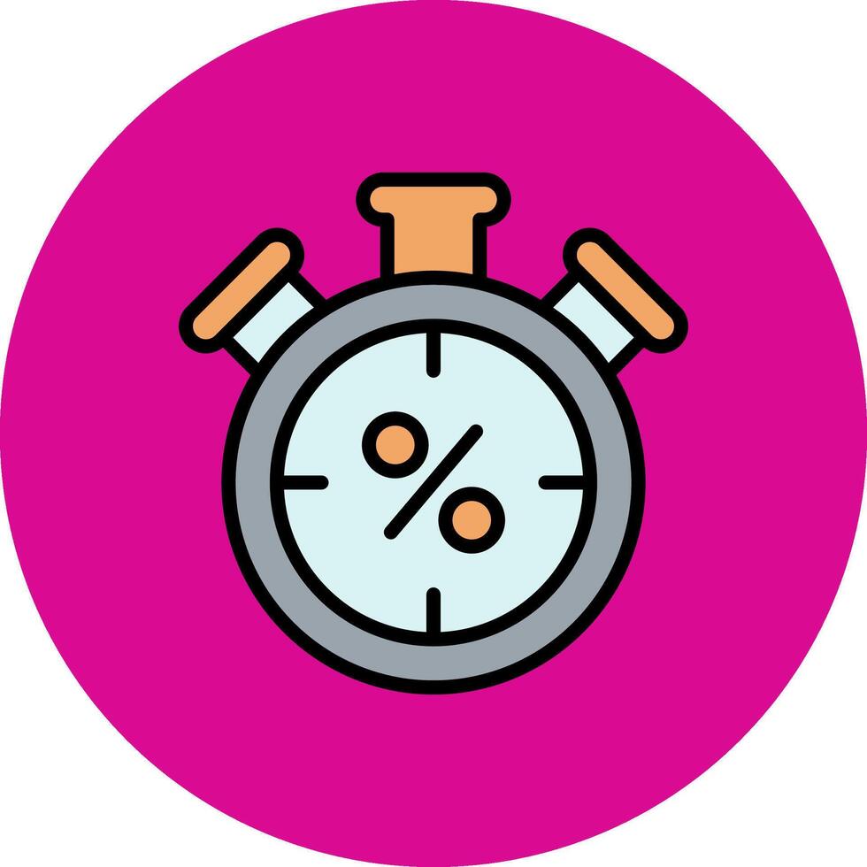 Timer Filled Multi Circle Icon vector