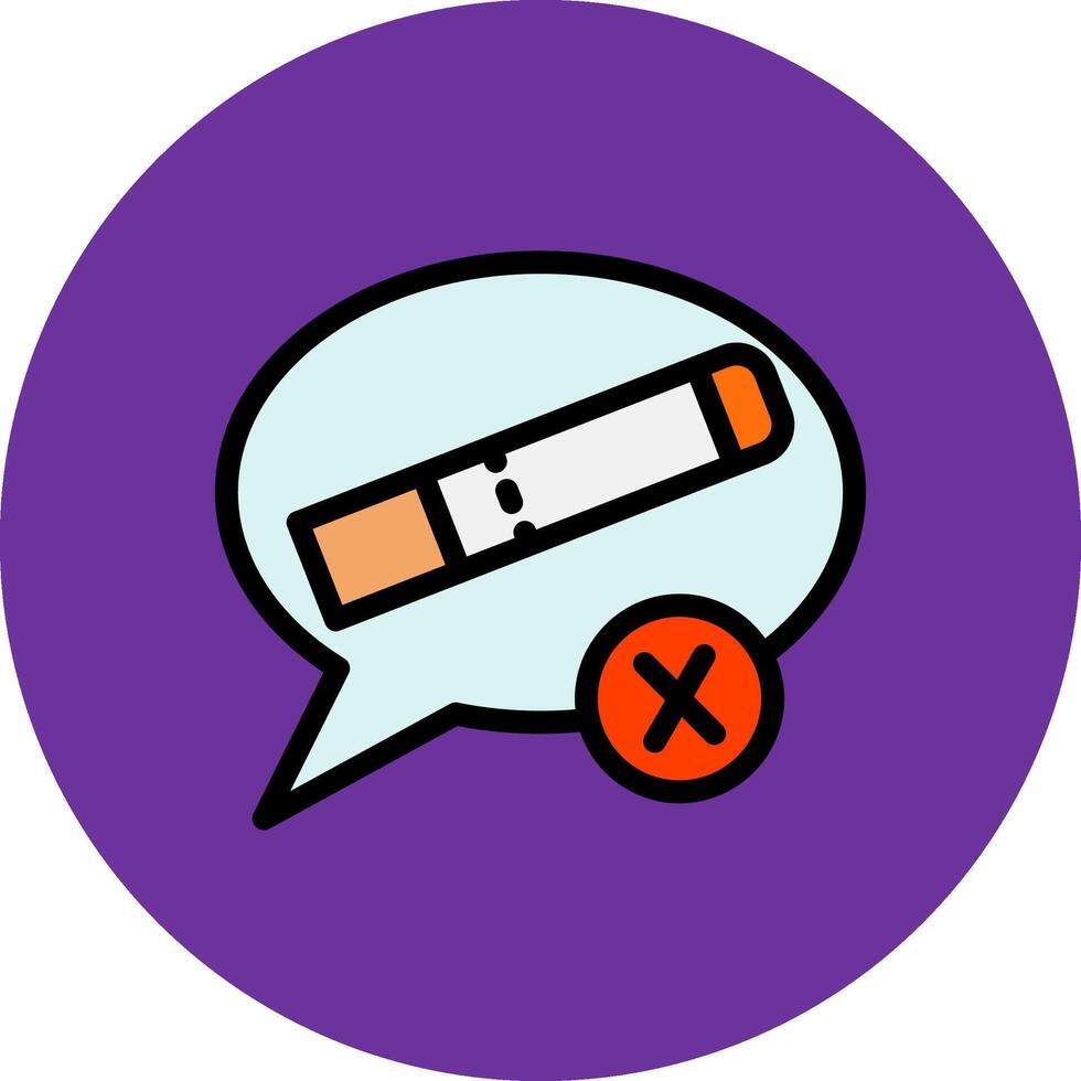 Quit Smoking Filled Multi Circle Icon vector
