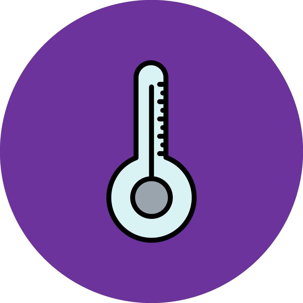 Thermometer Filled Multi Circle Icon vector