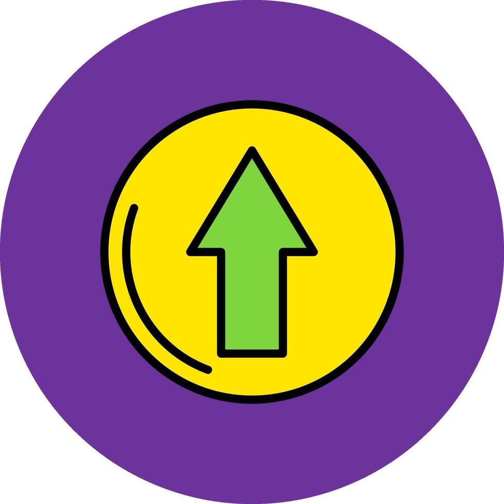 Up Arrow Filled Multi Circle Icon vector