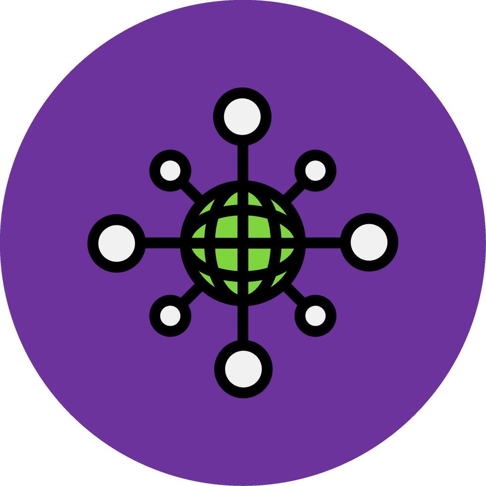 Worldwide Filled Multi Circle Icon vector