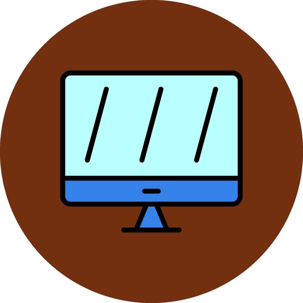 Computer Filled Multi Circle Icon vector