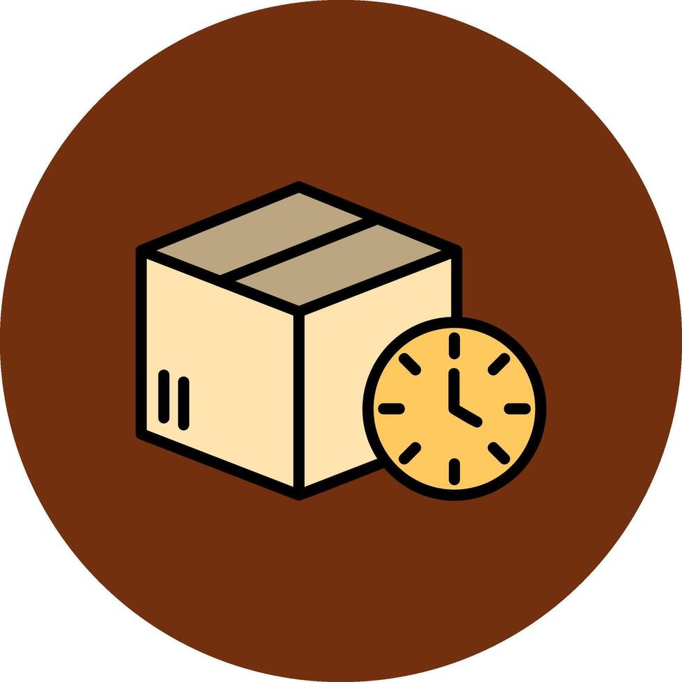 Delivery Time Filled Multi Circle Icon vector