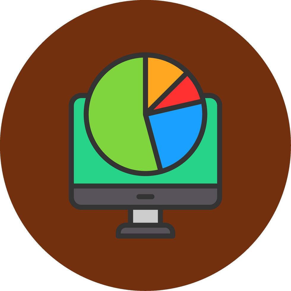 Statics Filled Multi Circle Icon vector