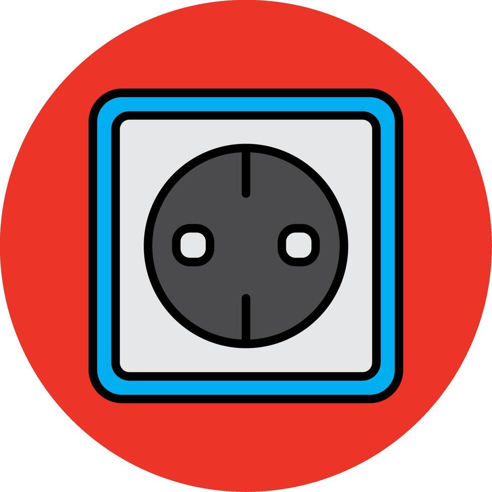 socket Filled Multi Circle Icon vector