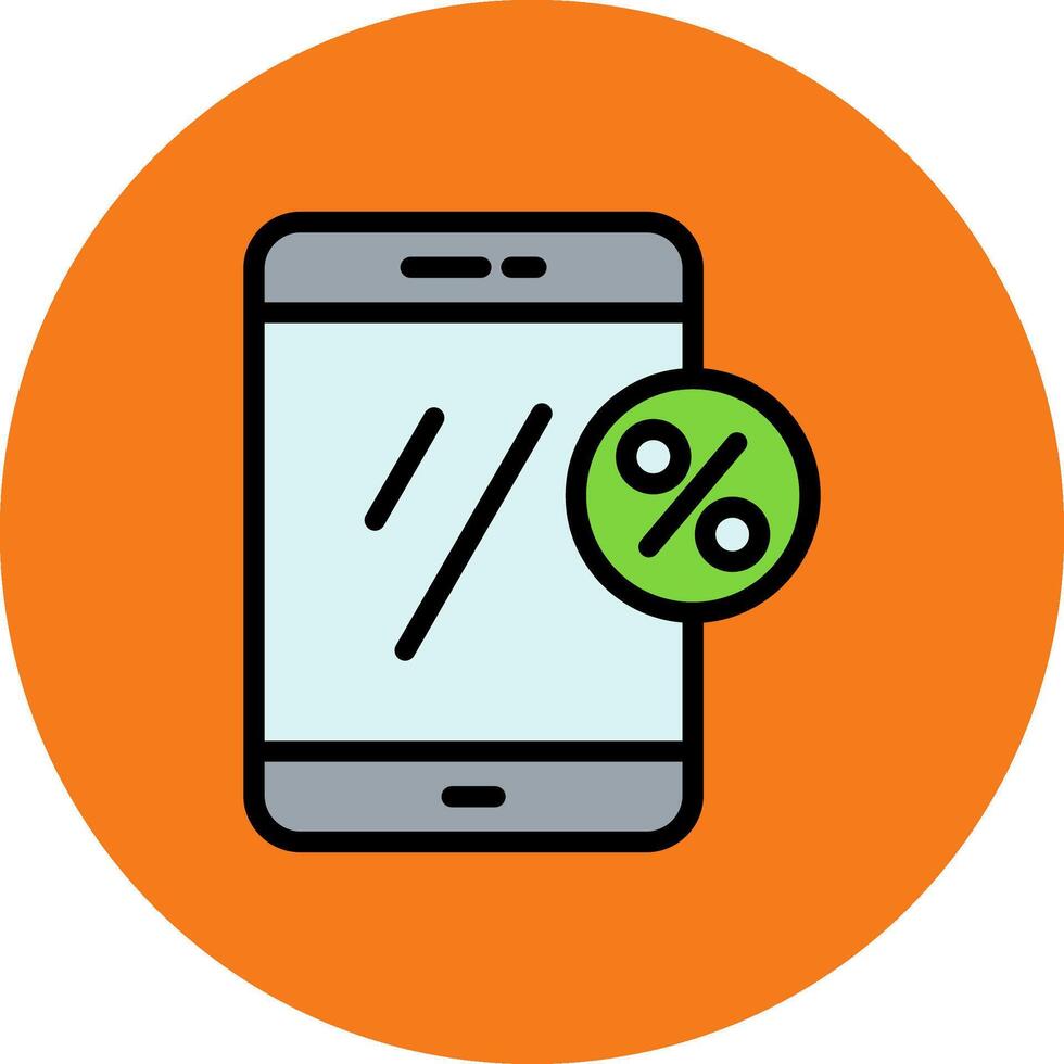 Smartphone Filled Multi Circle Icon vector