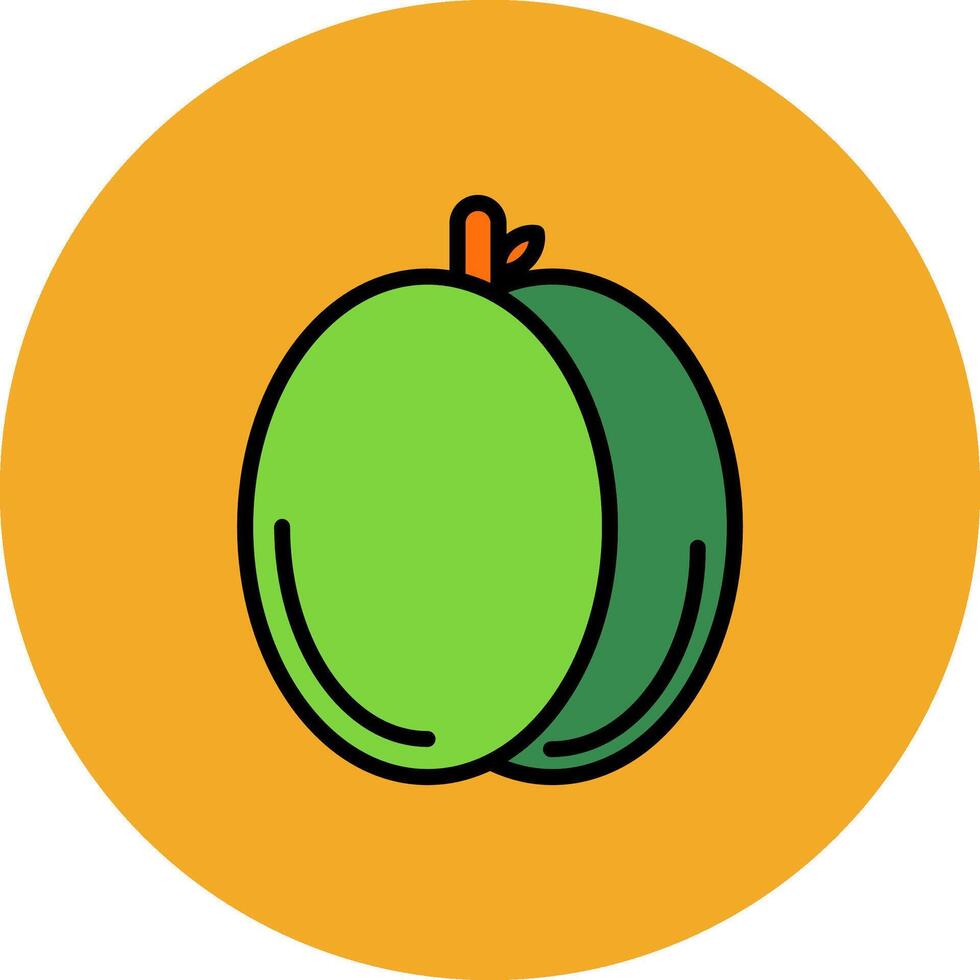 Apricot Filled Multi Circle Icon vector