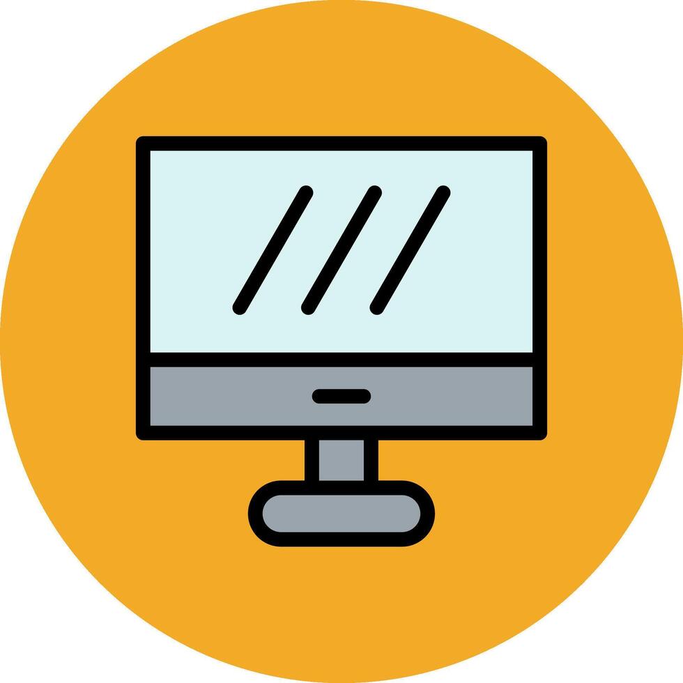 Computer screen Filled Multi Circle Icon vector