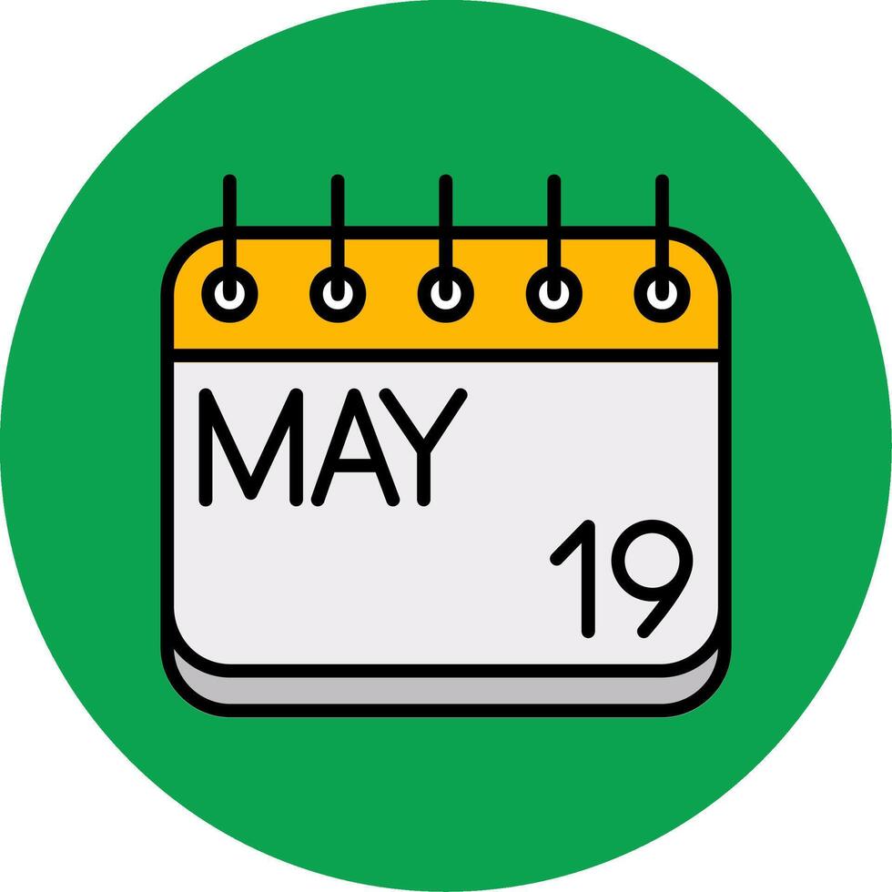 May Filled Multi Circle Icon vector