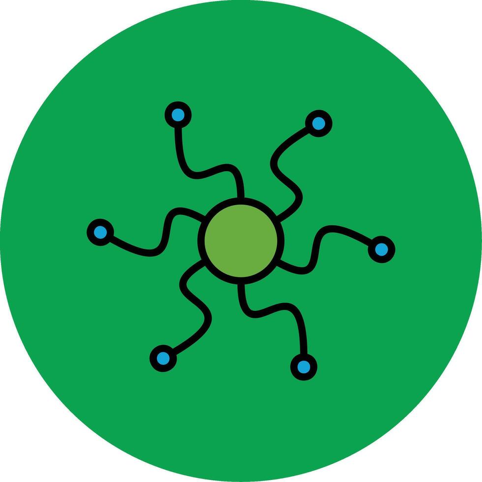 Mind Map Filled Multi Circle Icon vector