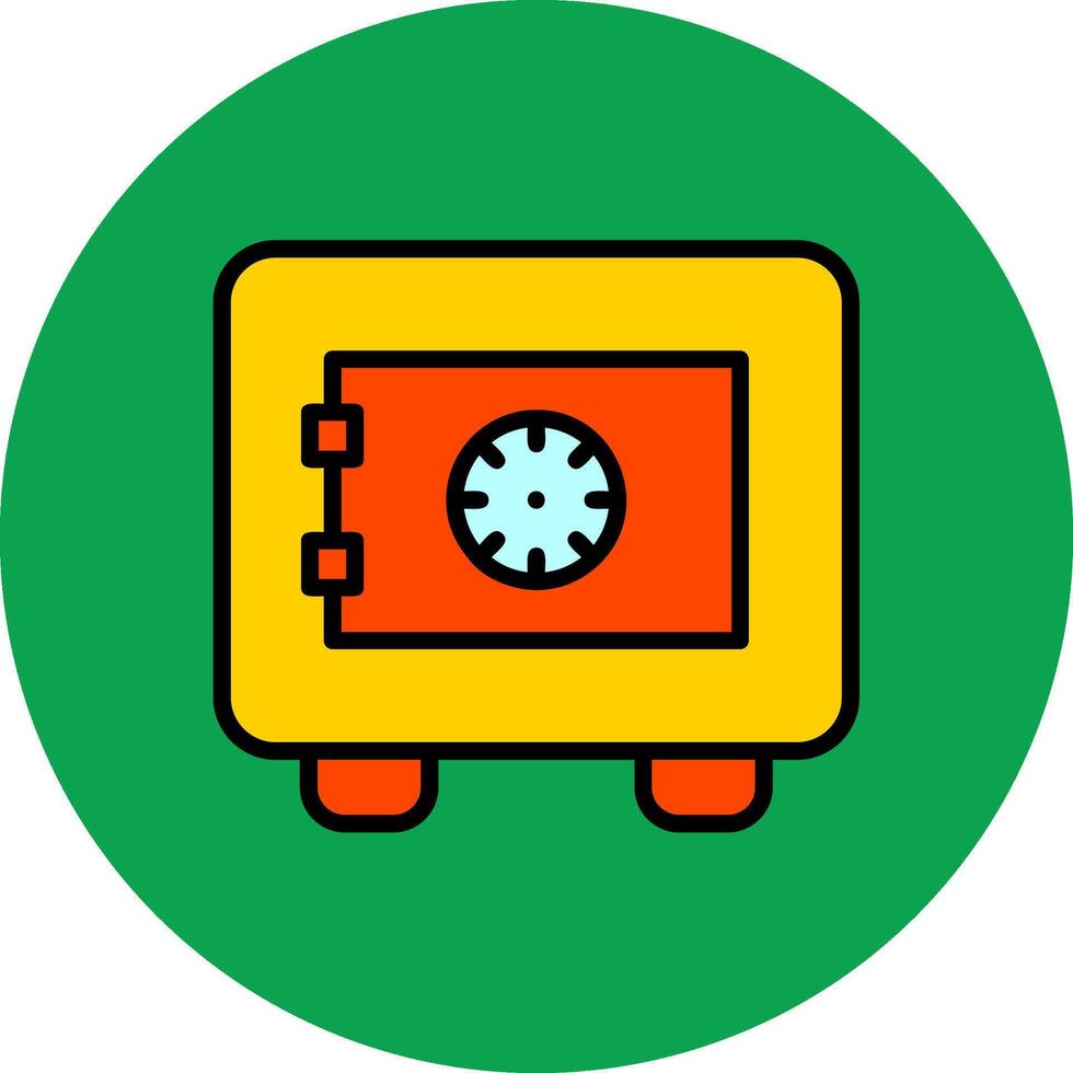 Safety Box Filled Multi Circle Icon vector