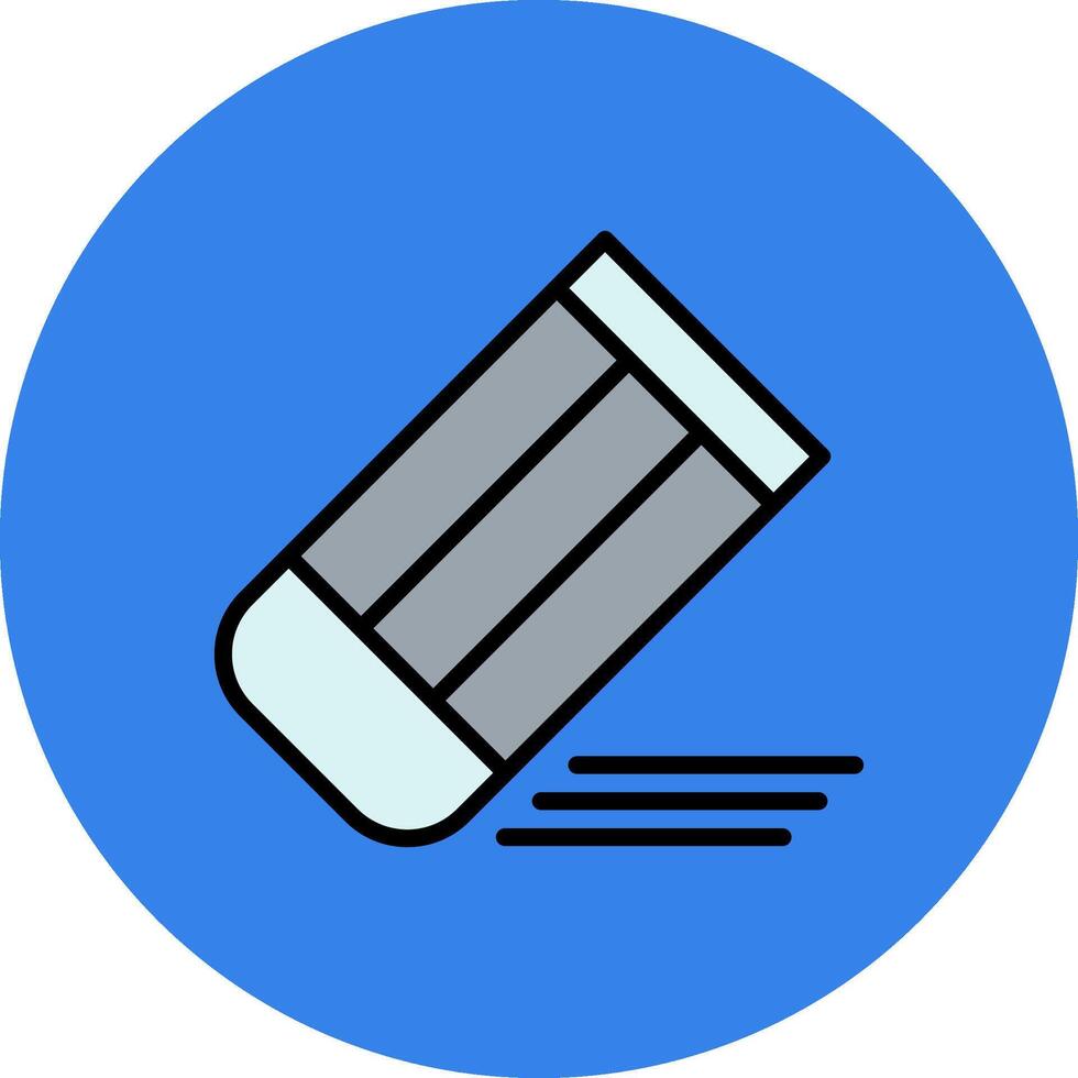Eraser Filled Multi Circle Icon vector