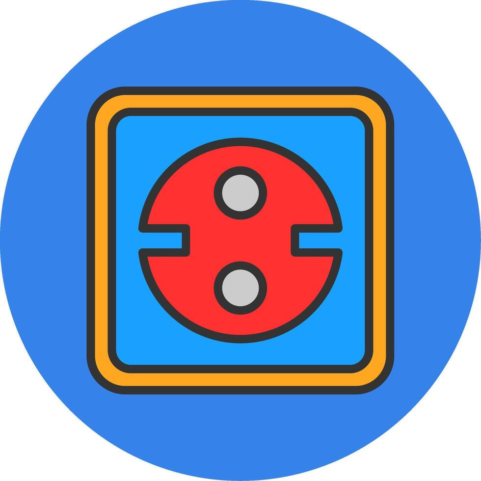 Socket Filled Multi Circle Icon vector