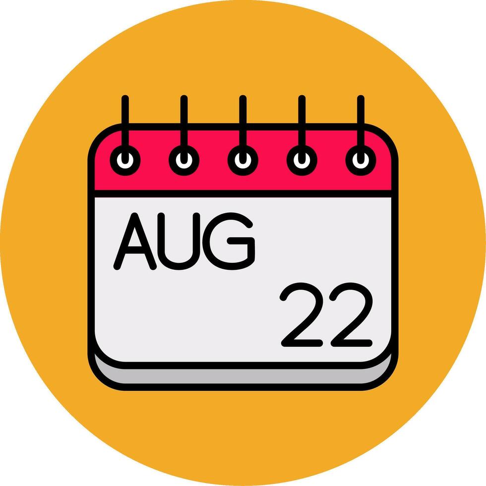 August Filled Multi Circle Icon vector