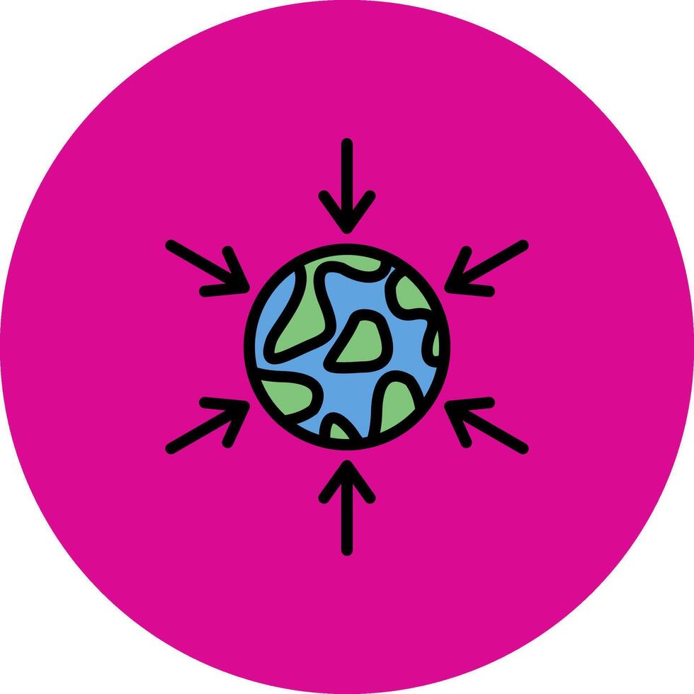 Gravity Filled Multi Circle Icon vector