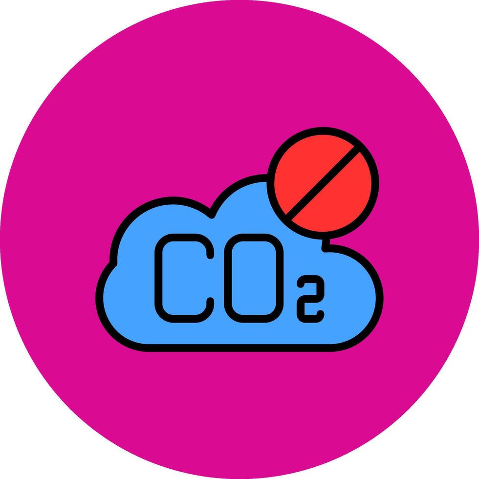 No CO2 Filled Multi Circle Icon vector