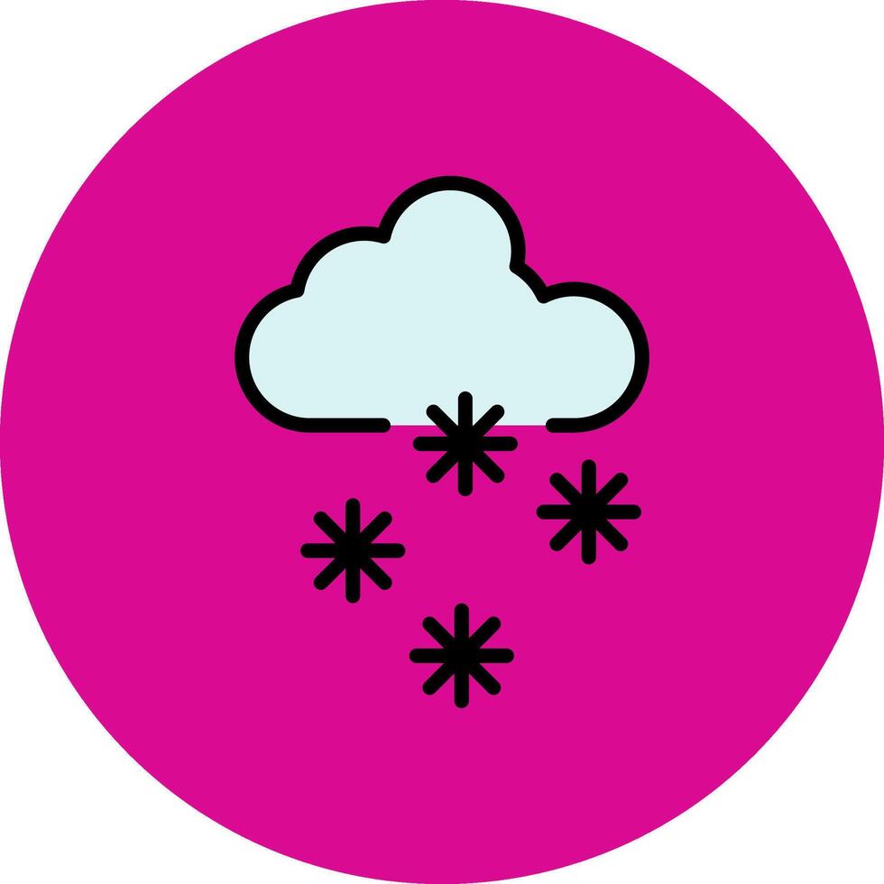 Snowfall Filled Multi Circle Icon vector