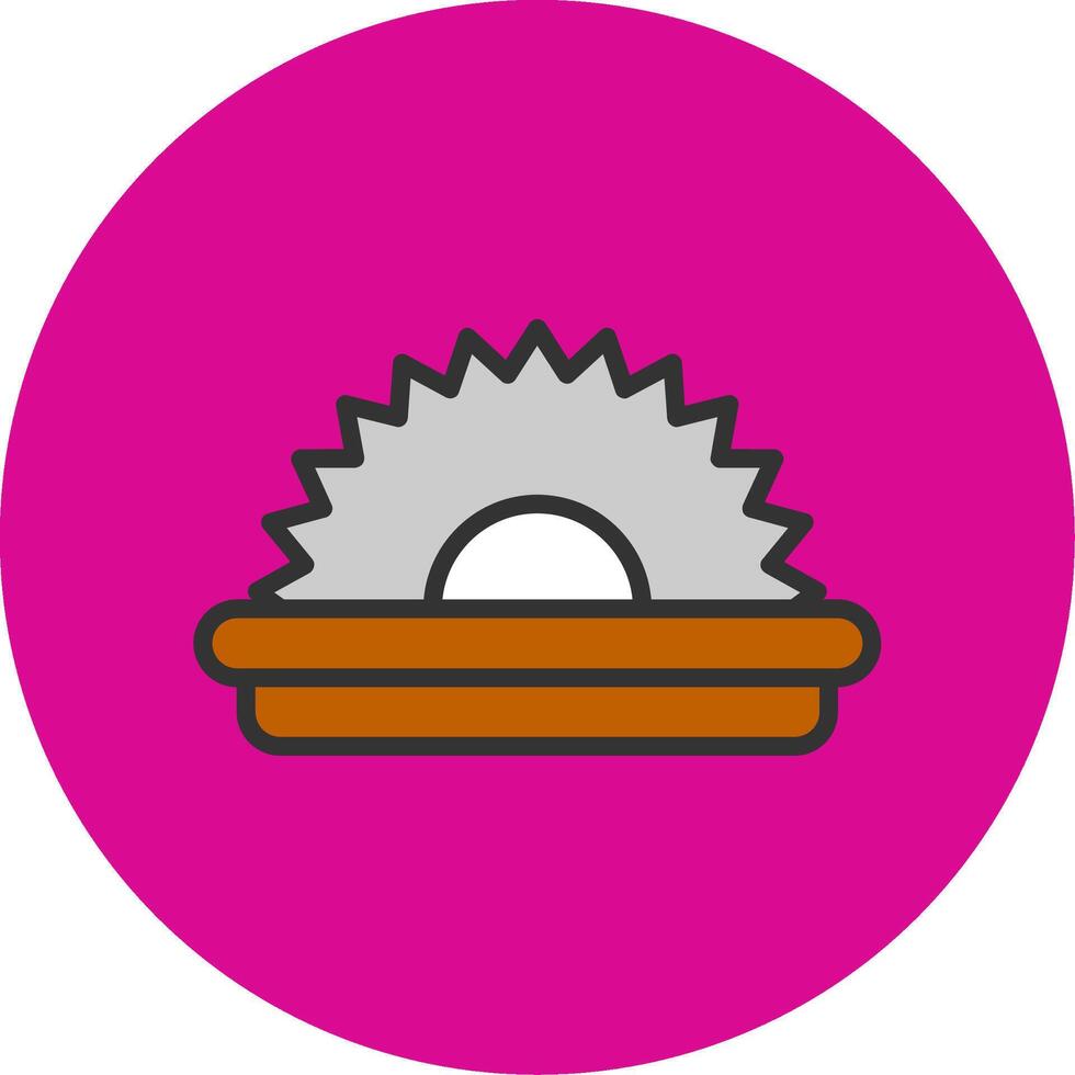 Saw Filled Multi Circle Icon vector